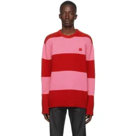 Acne Studios Red and Pink Wool Sweater