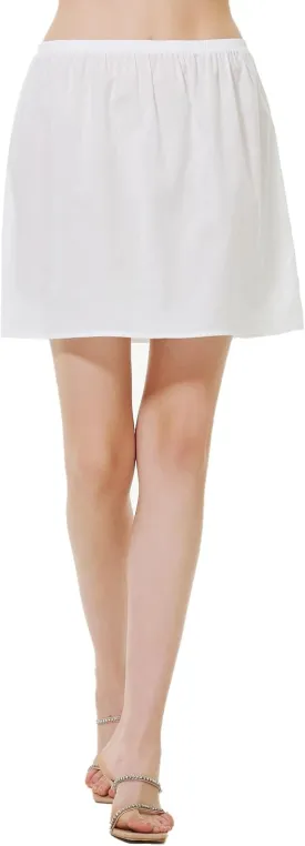 BEAUTELICATE Womens Half Slip 100% Cotton Vintage Underskirt in 3 Lengths