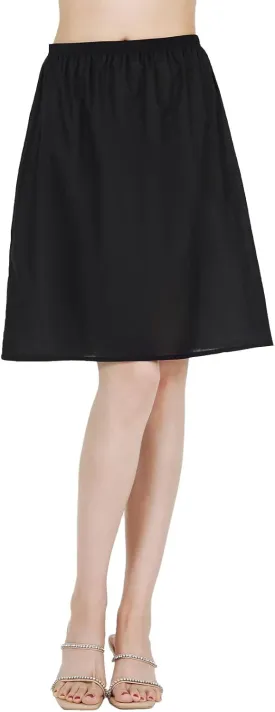BEAUTELICATE Womens Half Slip 100% Cotton Vintage Underskirt in 3 Lengths