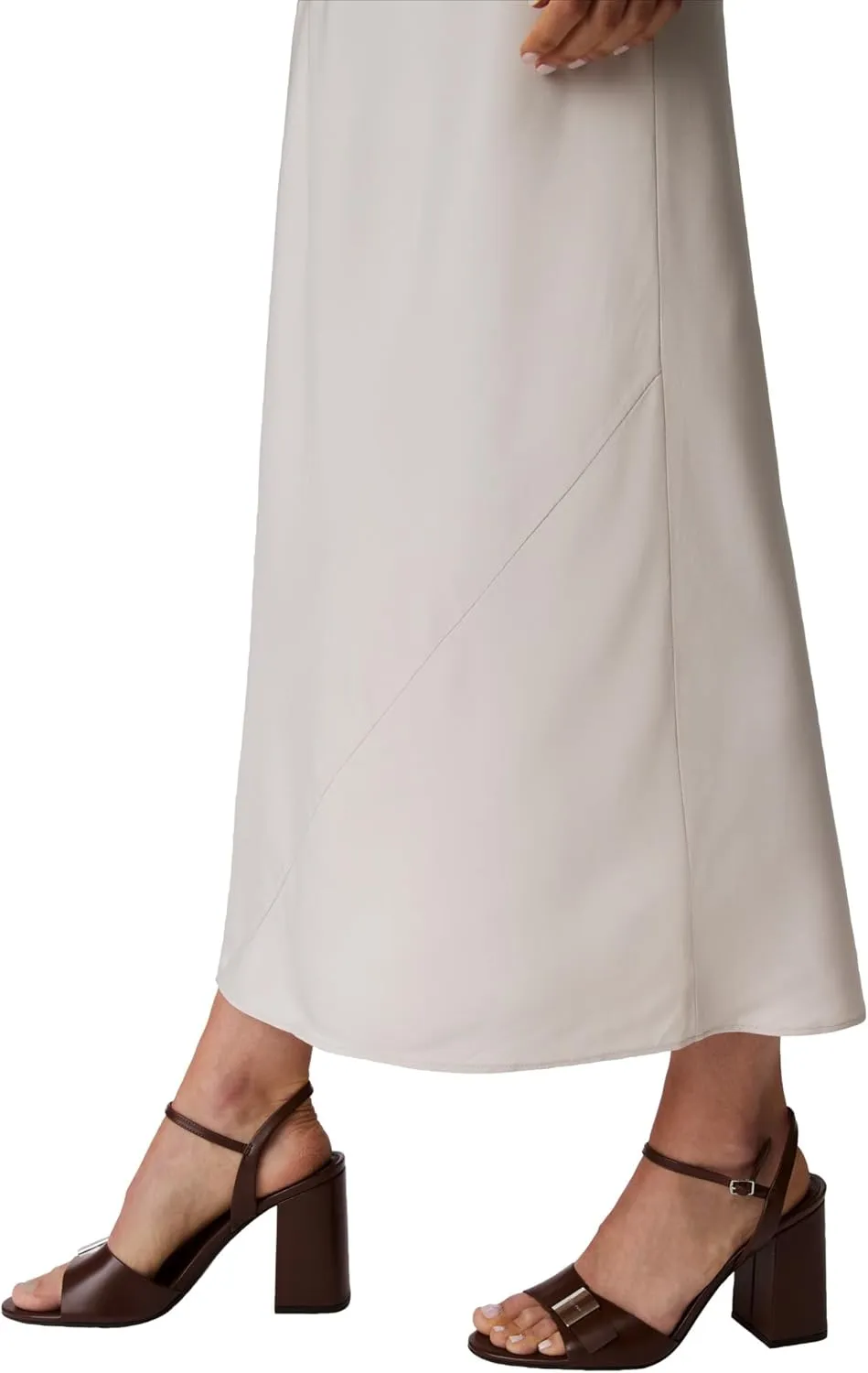 Calvin Klein Women's Viscose Twill Midi Slip Dress