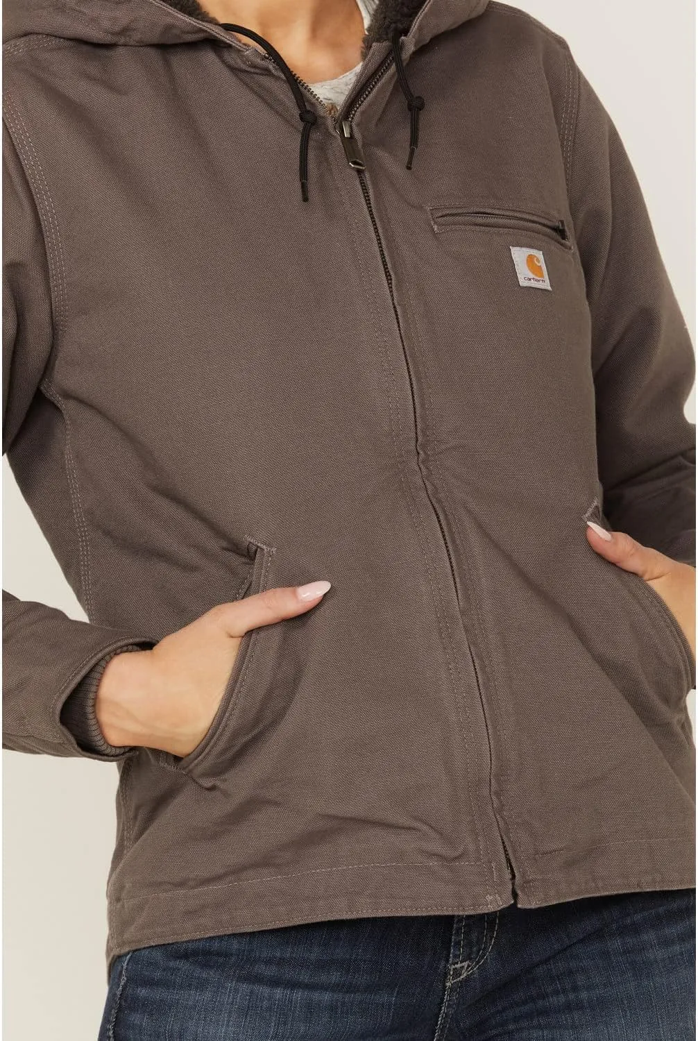 Carhartt Women's Loose Fit Washed Duck Sherpa Lined Jacket