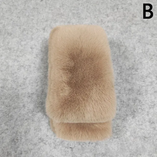 Casual Faux Fur Scarf Female Fashion Soft Plush