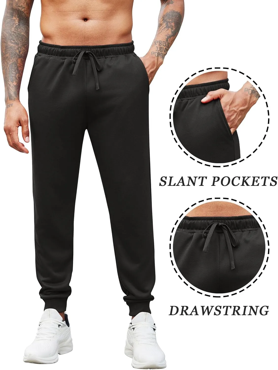 COOFANDY Men's Athletic Joggers Casual Gym Sweatpants Workout Running Track Pants with Pockets