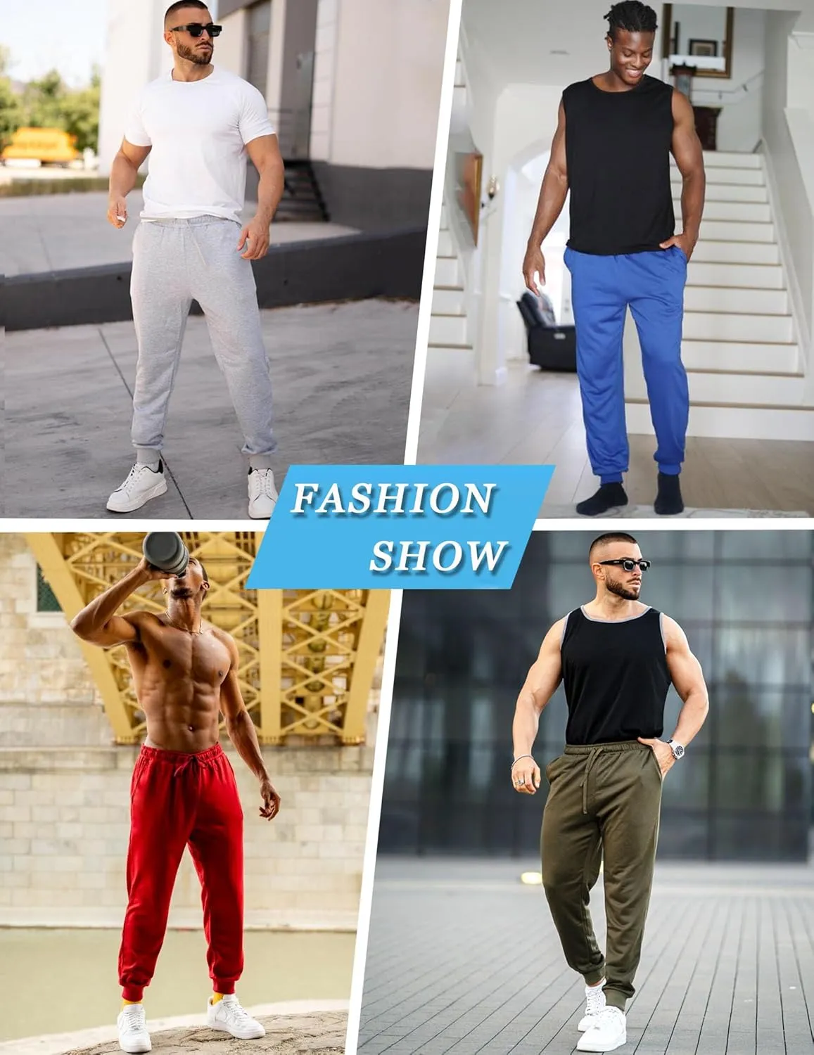 COOFANDY Men's Athletic Joggers Casual Gym Sweatpants Workout Running Track Pants with Pockets