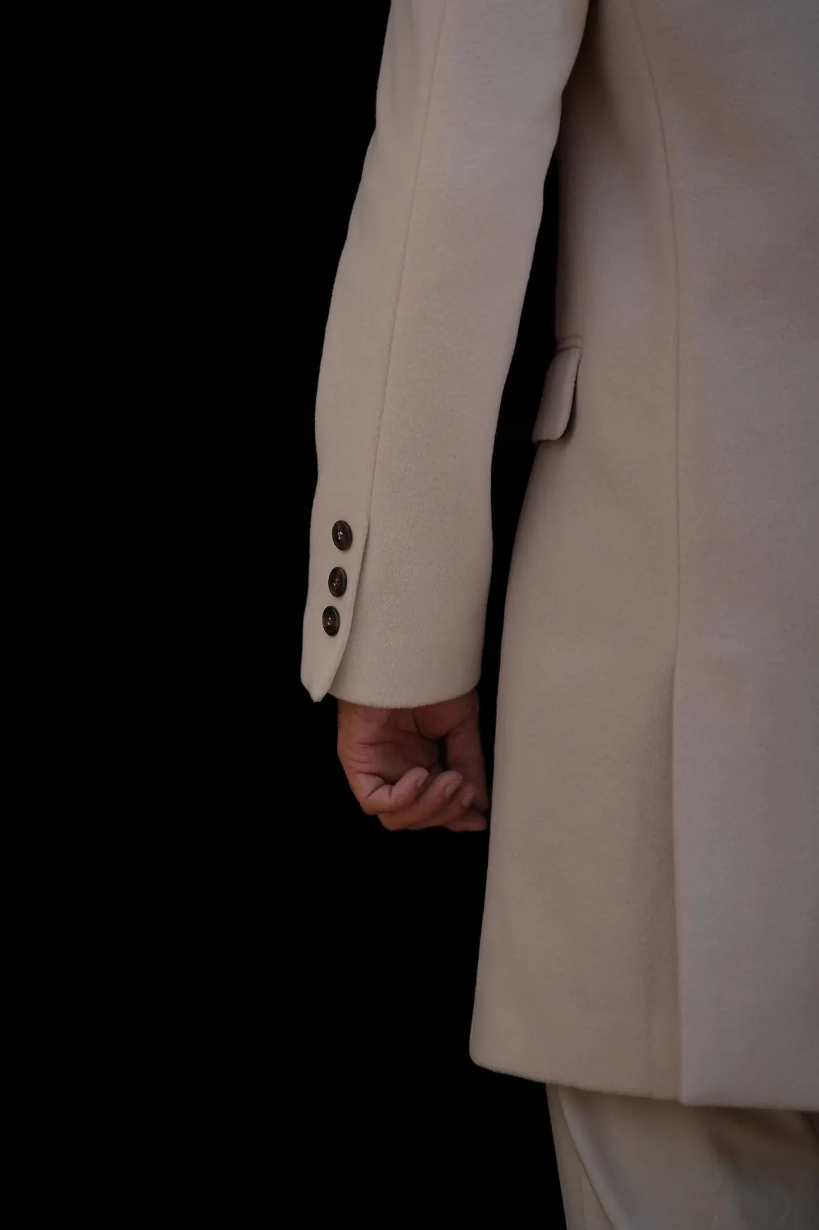 Double Breasted Overcoat Pearl