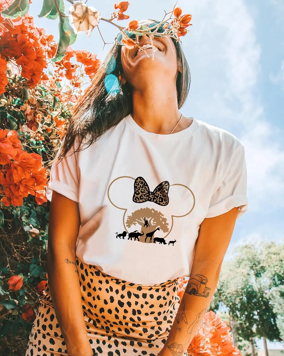 Flafens T Shirts for Women Graphic Tees Cute Shirts Cotton Fit Short Tshirts