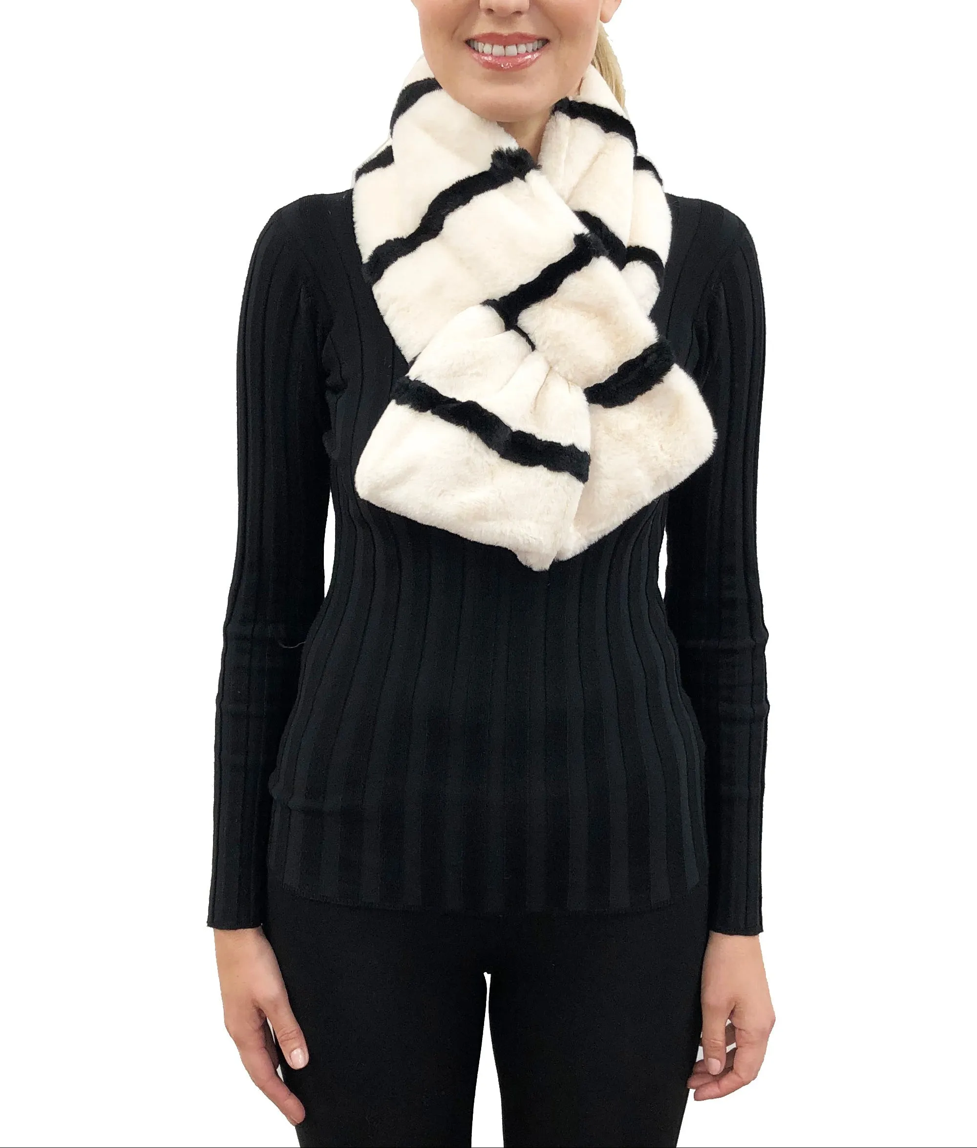 Jay Faux Fur Pull-Through Scarf