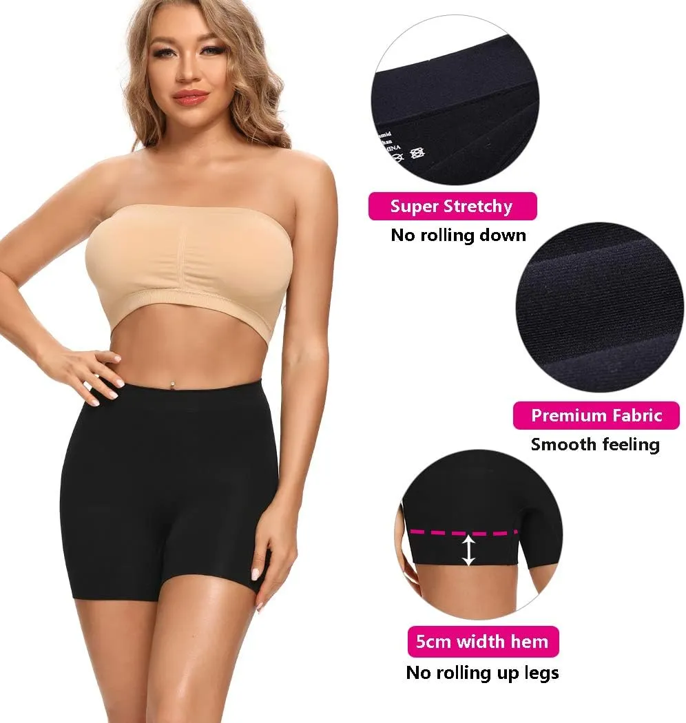 JOYSHAPER Women's Smooth Slip Shorts Under Dresses Comfortable Boyshorts Panties Nylon Spandex Underwear Stretch Shorts