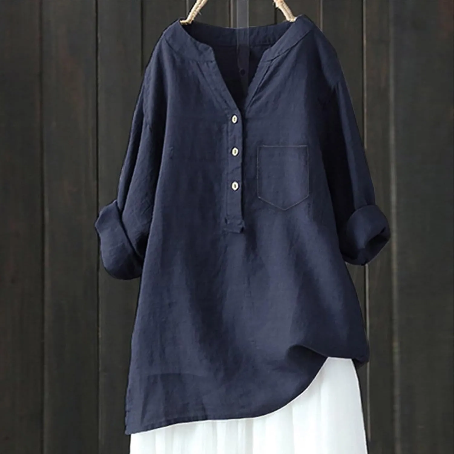 Linen Shirts for Women 2025 Spring Summer Plus Size Long Sleeve Tops Dressy Casual Loose Comfy Work Gauze Blouses