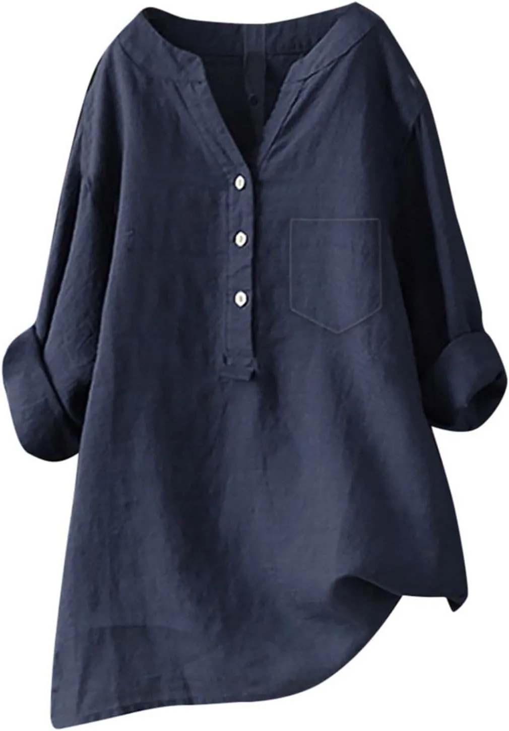 Linen Shirts for Women 2025 Spring Summer Plus Size Long Sleeve Tops Dressy Casual Loose Comfy Work Gauze Blouses