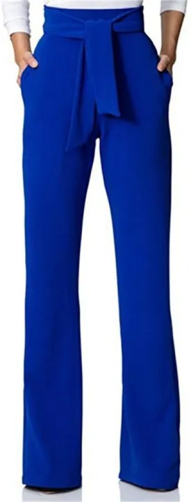 LKOUS Women's Dress Pants Stretchy High Waisted Wide Leg Pants Business Work Pants for Office