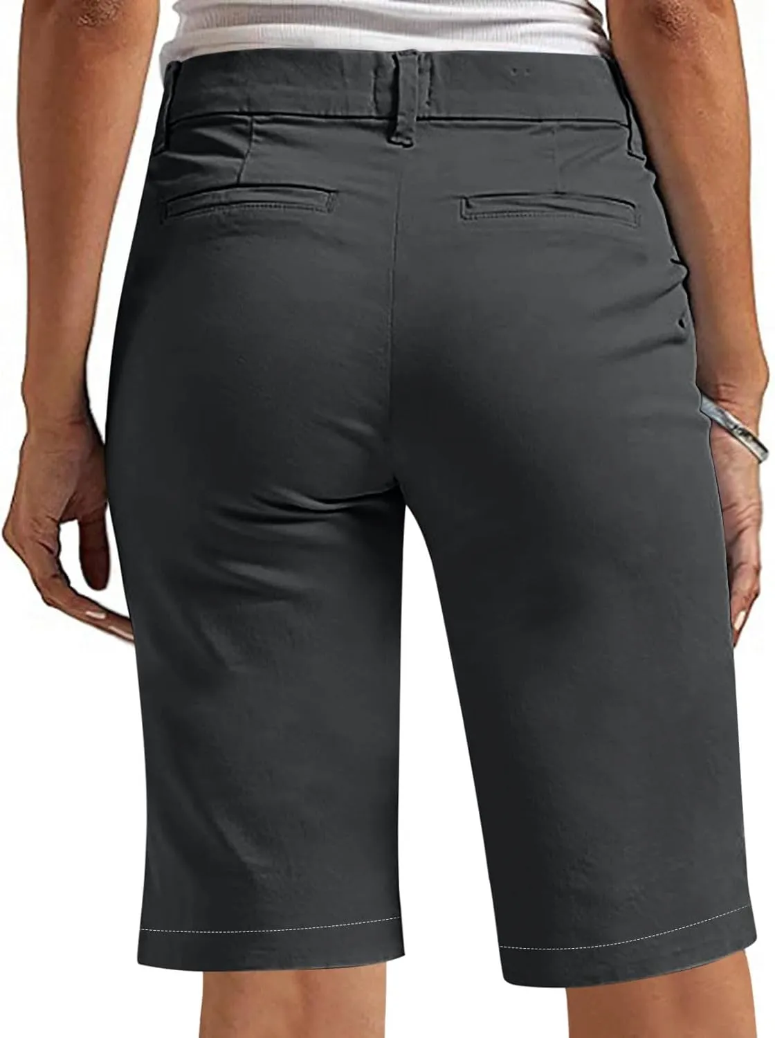 NaRHbrg Womens Bermuda Shorts Casual Summer Loose Athletic Short Lightweight Stretch Shorts Running Comfy Pants with Pockets