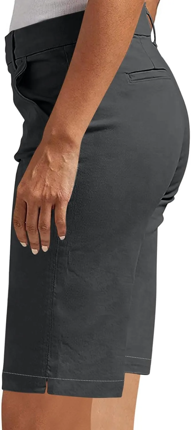 NaRHbrg Womens Bermuda Shorts Casual Summer Loose Athletic Short Lightweight Stretch Shorts Running Comfy Pants with Pockets