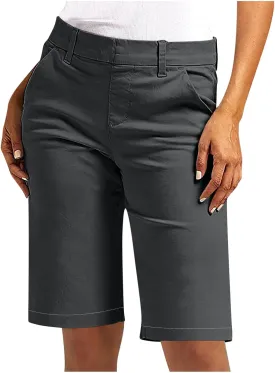 NaRHbrg Womens Bermuda Shorts Casual Summer Loose Athletic Short Lightweight Stretch Shorts Running Comfy Pants with Pockets