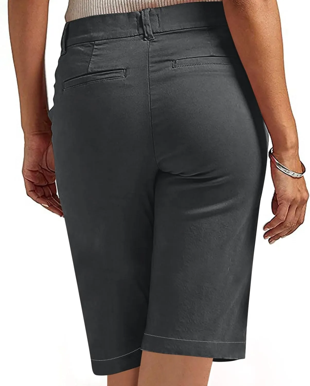 NaRHbrg Womens Bermuda Shorts Casual Summer Loose Athletic Short Lightweight Stretch Shorts Running Comfy Pants with Pockets