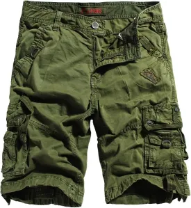 OCHENTA Men's Loose Fit Cargo Shorts with Multi Pockets