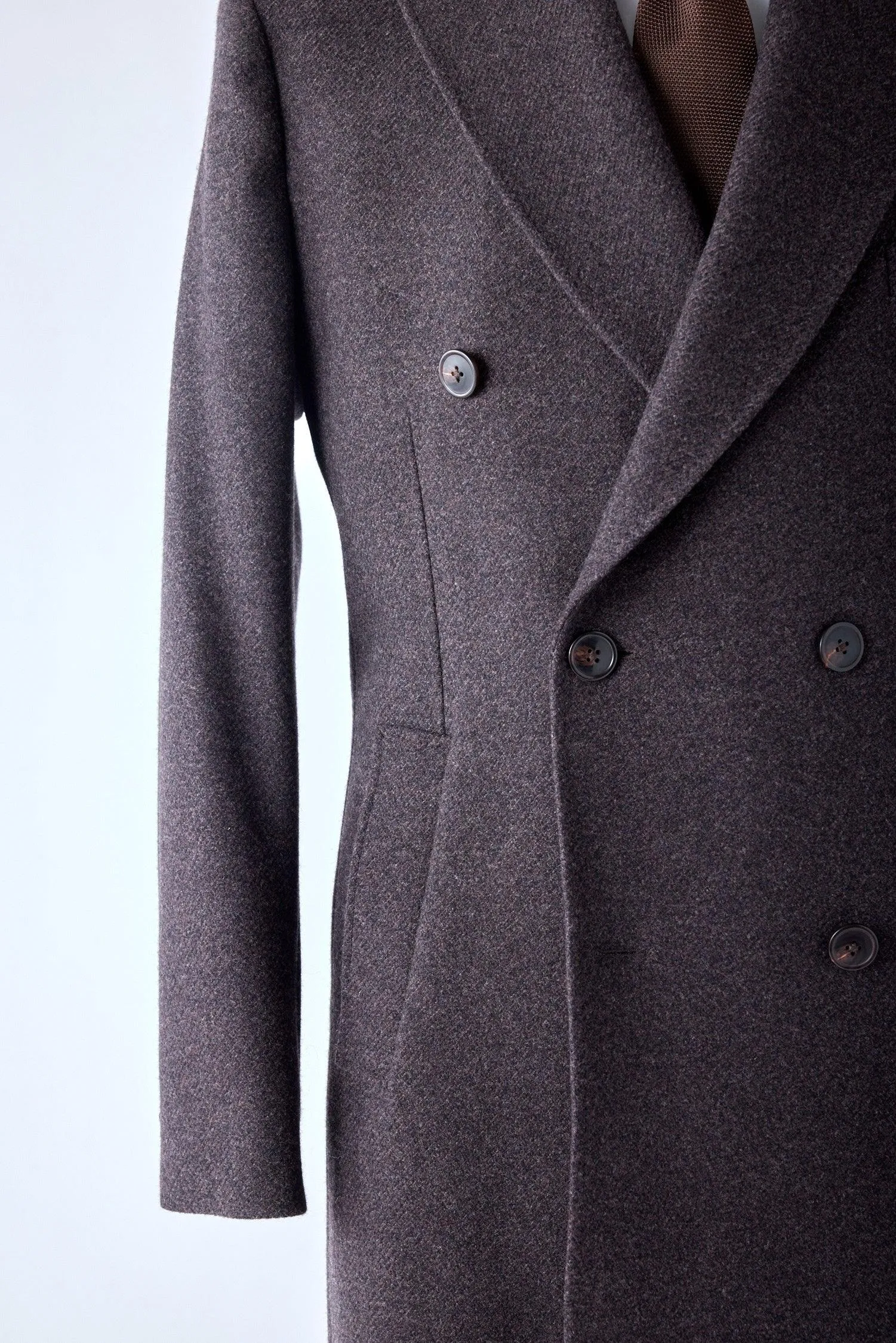 Peak Lapel Double-Breasted Overcoat
