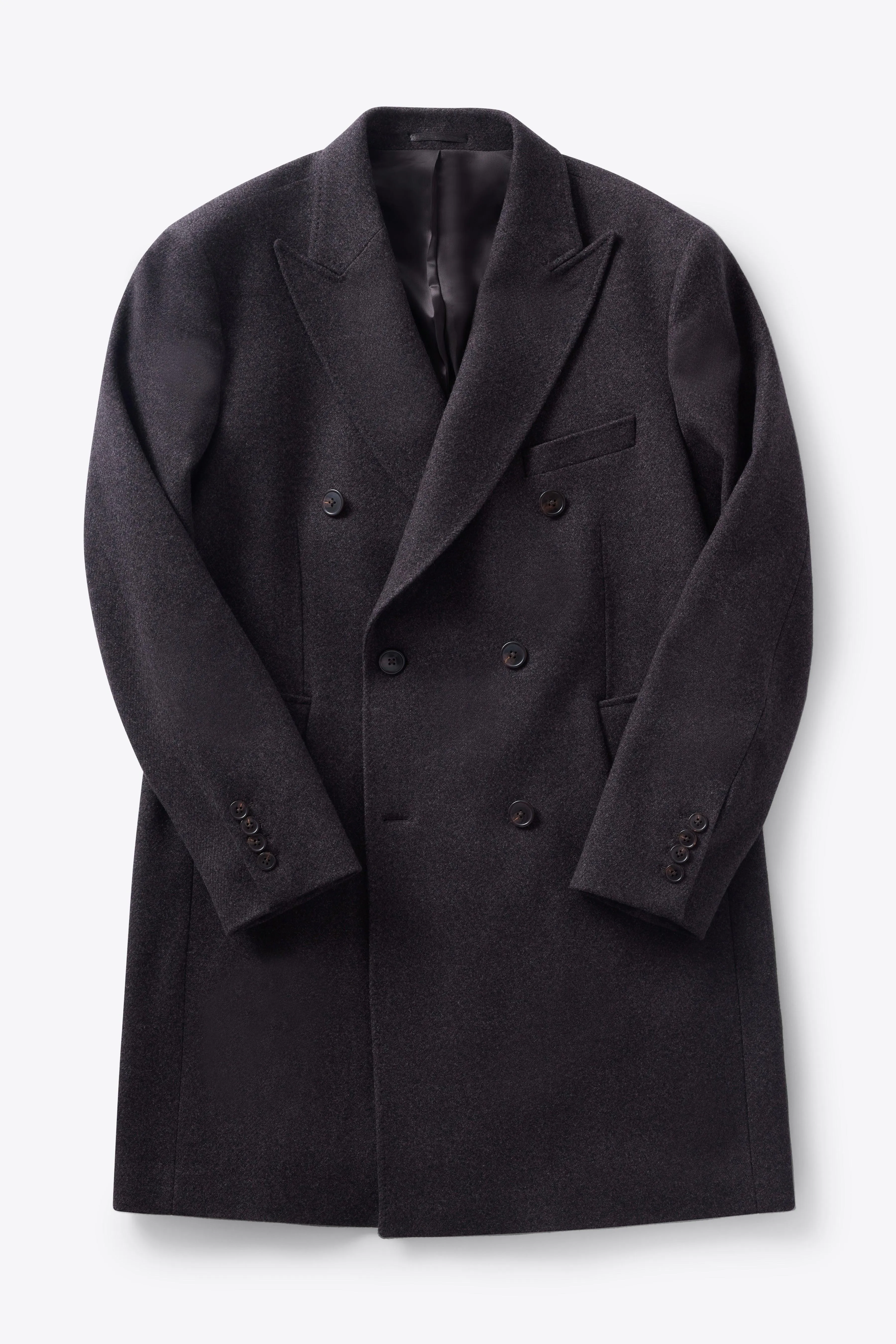 Peak Lapel Double-Breasted Overcoat
