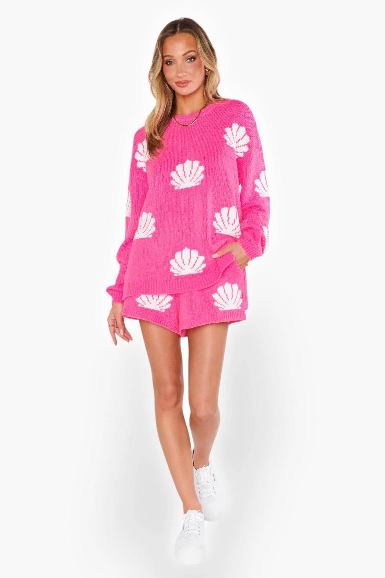 Show Me Your Mumu Hot Pink Shell Go To Sweater