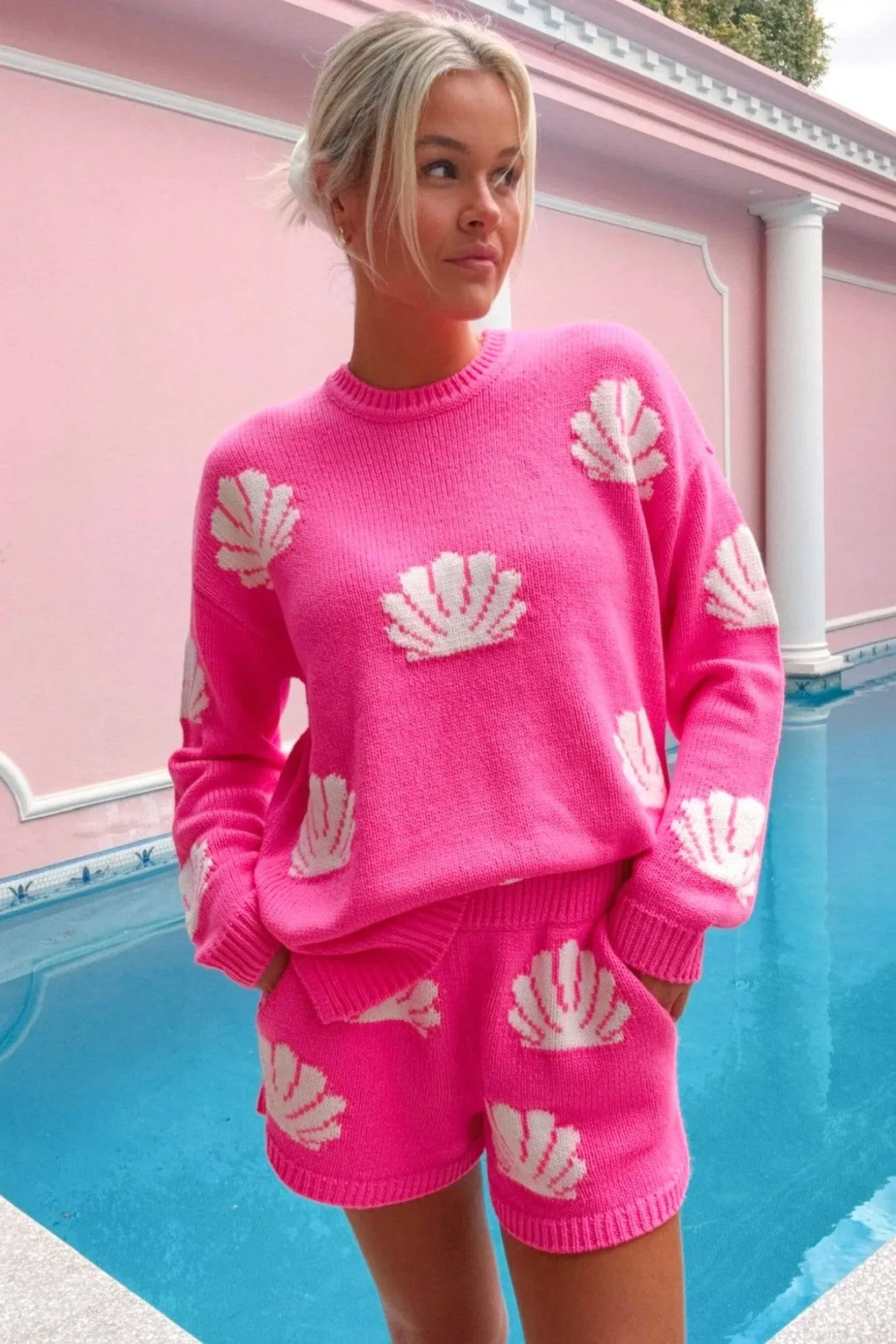 Show Me Your Mumu Hot Pink Shell Go To Sweater