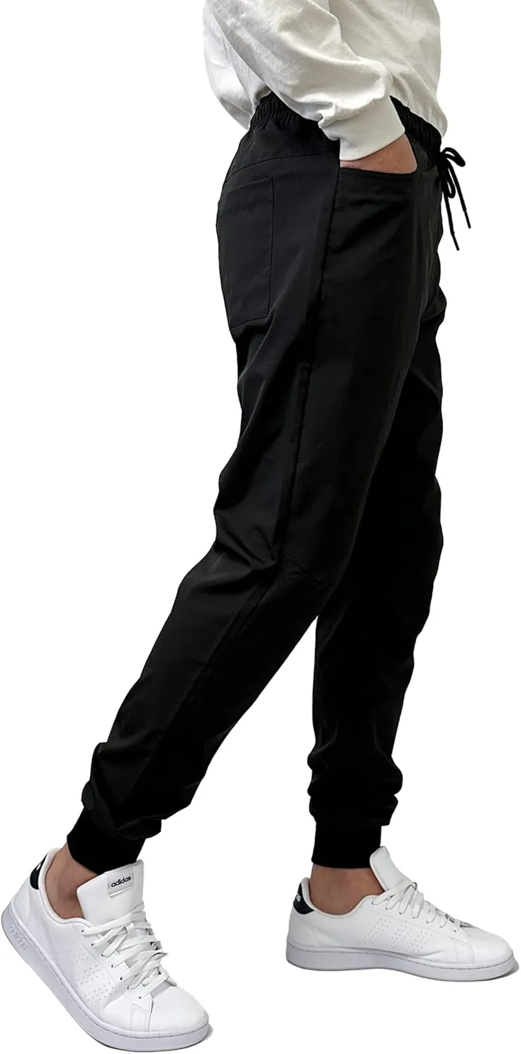 Southpole Men's Basic Tech Woven Track Jogger Pants, Quick Dry, Lightweight, Stretchable