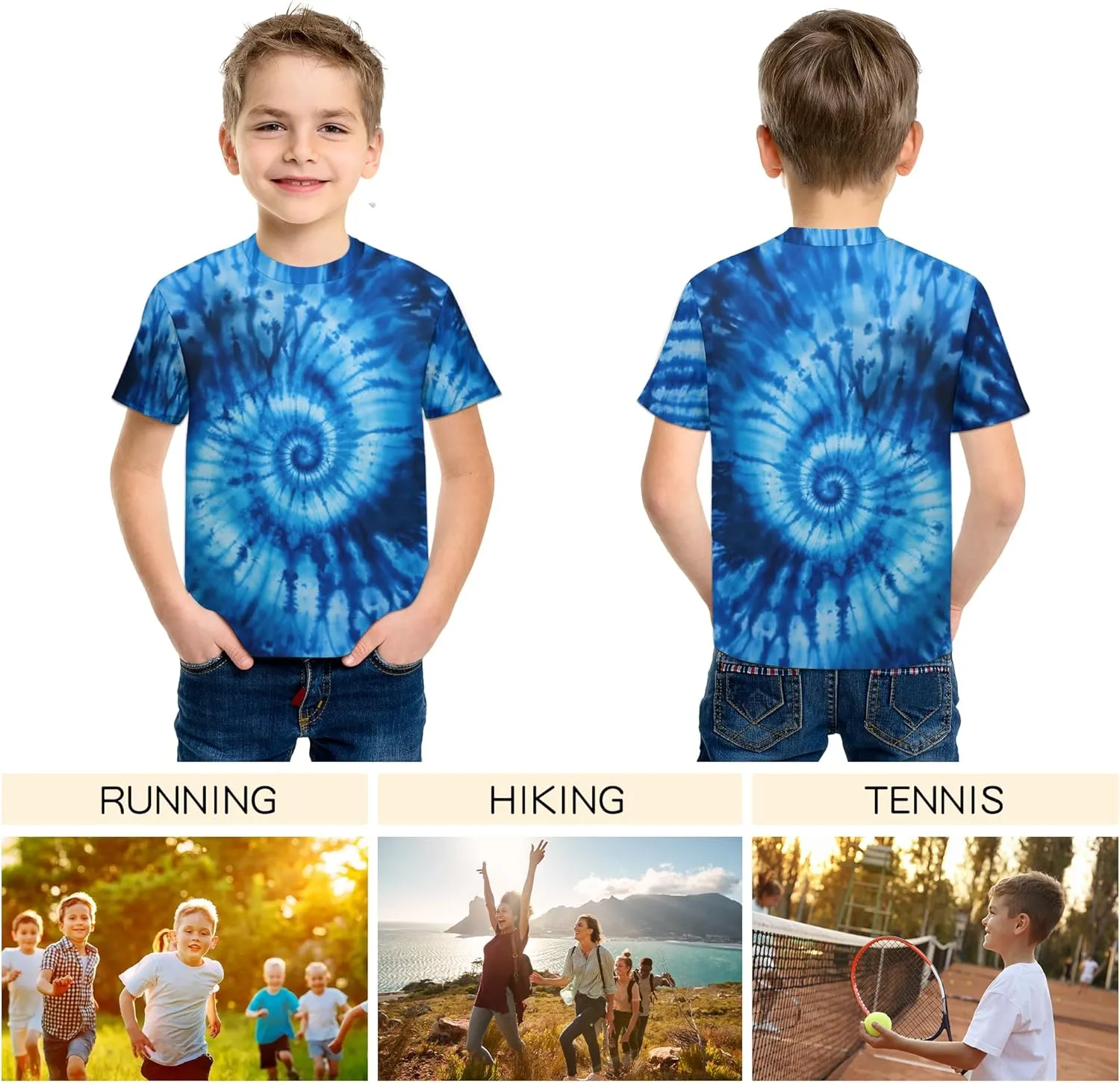 Tiannee Printed Boys T-Shirt, Kids' T-Shirt for Boys, Lightweight Tee for Kids