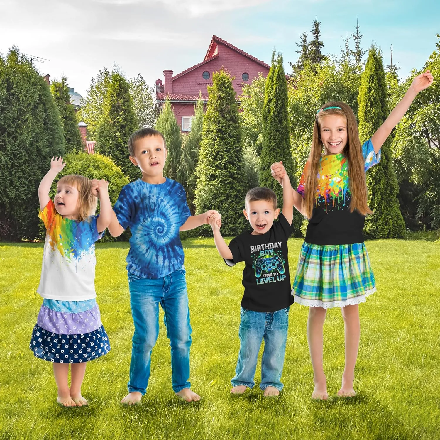 Tiannee Printed Boys T-Shirt, Kids' T-Shirt for Boys, Lightweight Tee for Kids