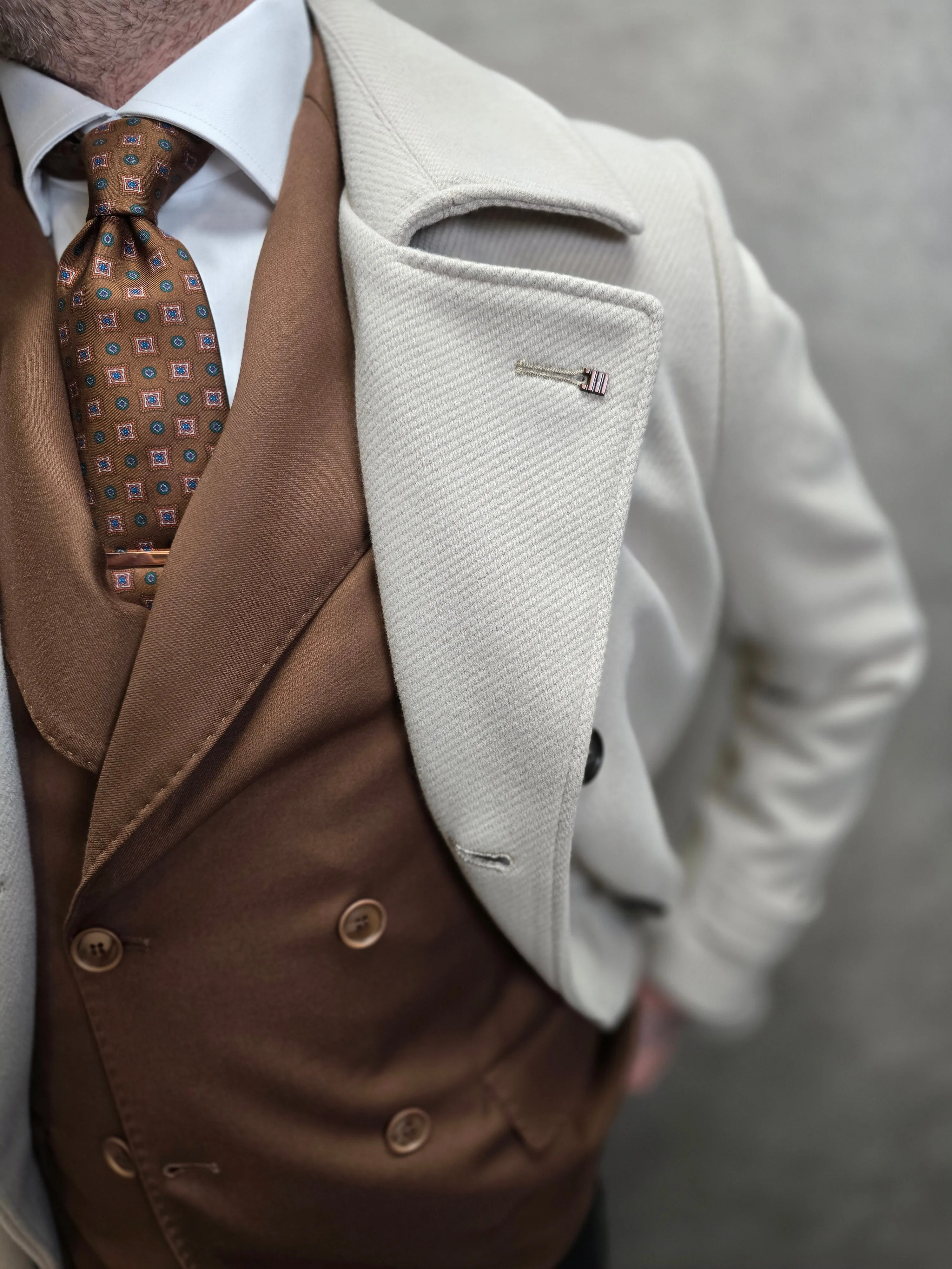 Torre Bran Beige DB Overcoat