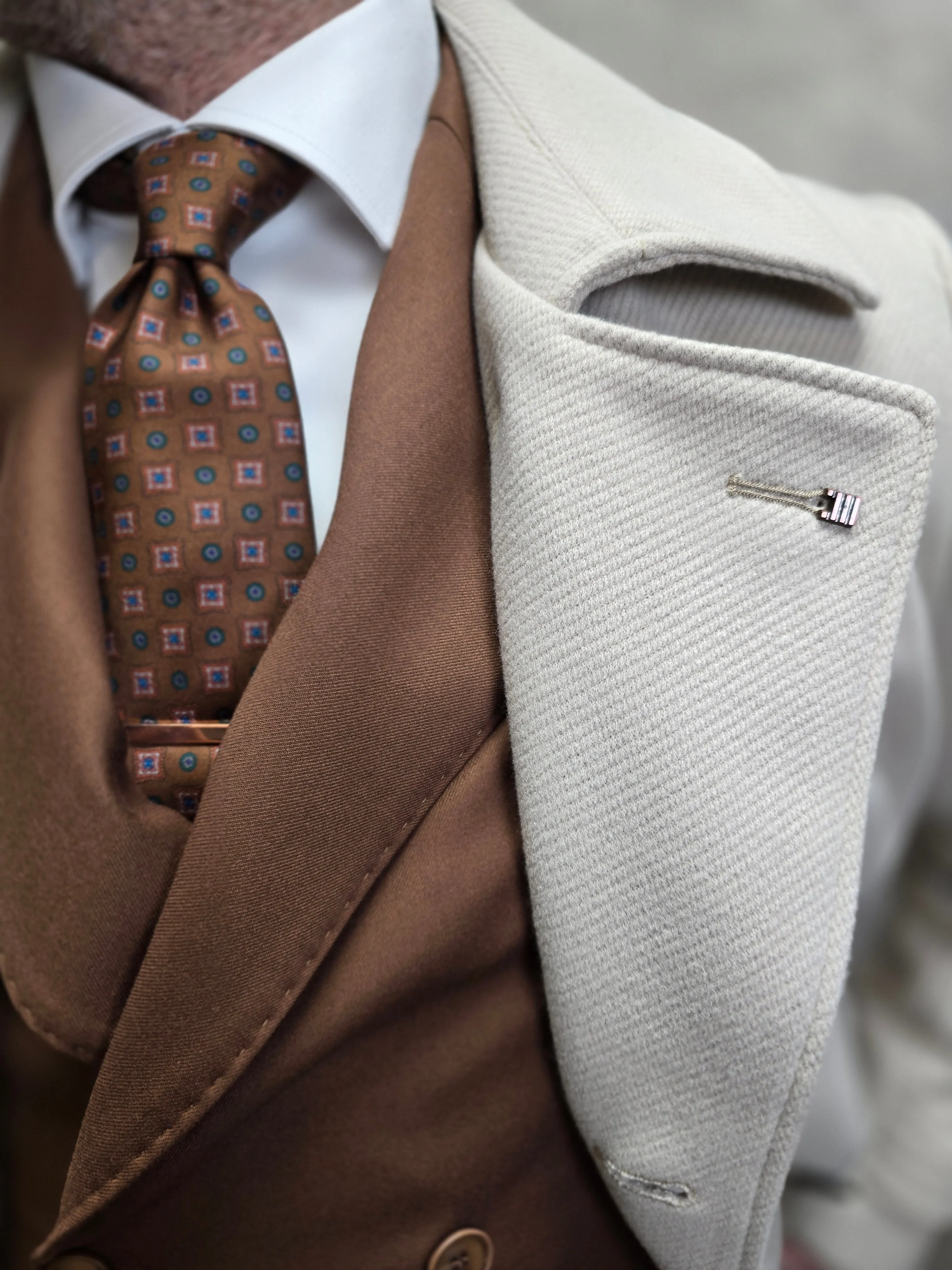 Torre Bran Beige DB Overcoat