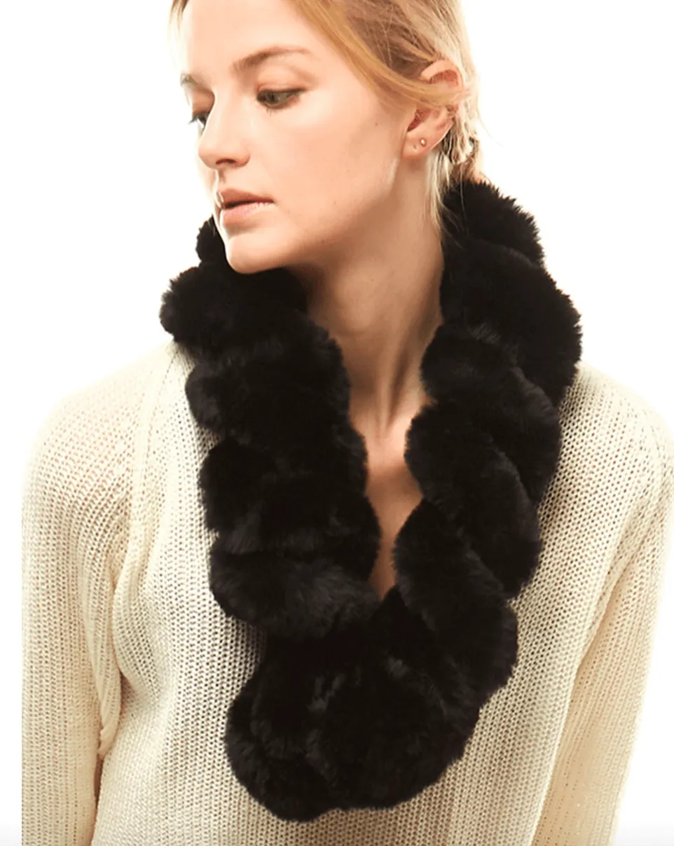 Twisted Faux Fur Scarf