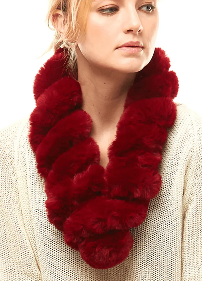 Twisted Faux Fur Scarf