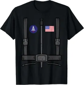 US Astronaut Costume Space Suit Galaxy Men Women Boys Kids T-Shirt