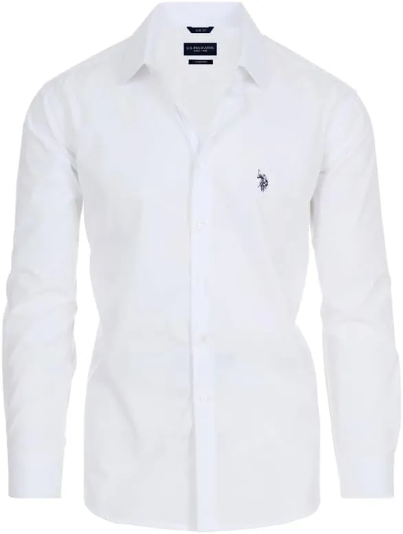U.S. Polo Assn. Slim Fit Long Sleeve Button Down Dress Shirts for Men Wrinkle Free Long Sleeve Shirt Mens Formal Stretch