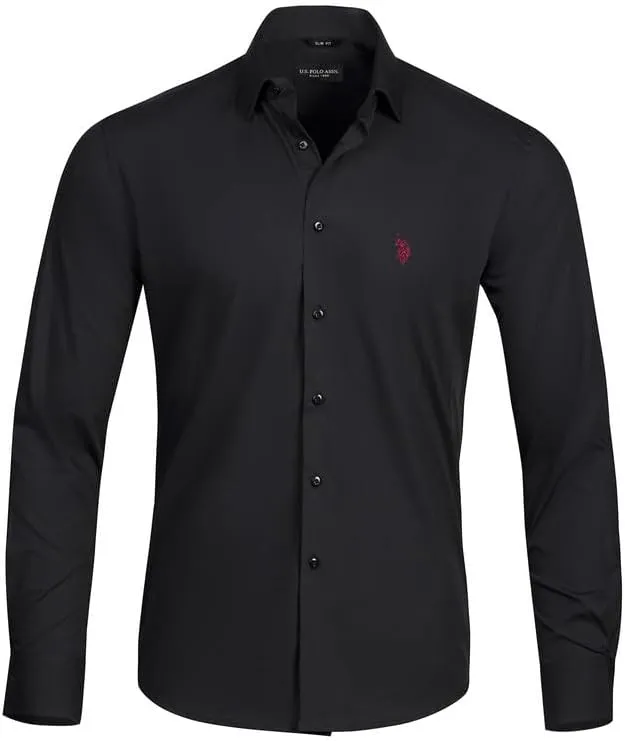 U.S. Polo Assn. Slim Fit Long Sleeve Button Down Dress Shirts for Men Wrinkle Free Long Sleeve Shirt Mens Formal Stretch