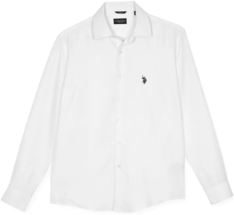 U.S. Polo Assn. Slim Fit Long Sleeve Button Down Dress Shirts for Men Wrinkle Free Long Sleeve Shirt Mens Formal Stretch
