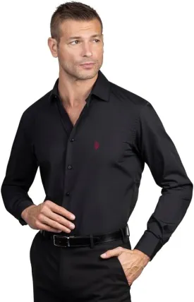 U.S. Polo Assn. Slim Fit Long Sleeve Button Down Dress Shirts for Men Wrinkle Free Long Sleeve Shirt Mens Formal Stretch