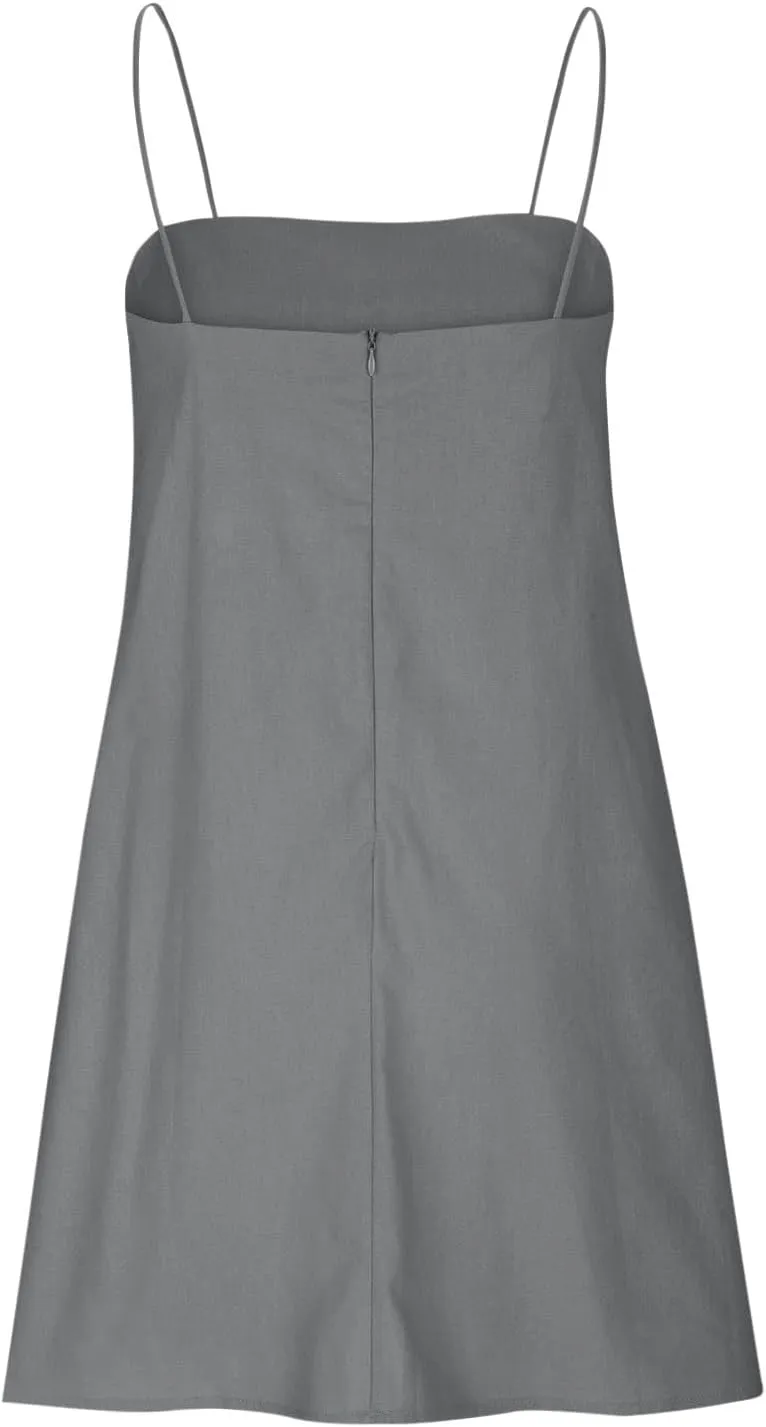 Womens Dresses Sleeveless Spaghetti Strap Off The Shoulder Dresses for Women Linen Mini Petite Dresses 2025