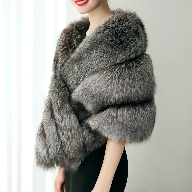 Women's Fur Winter Wrap Scarf