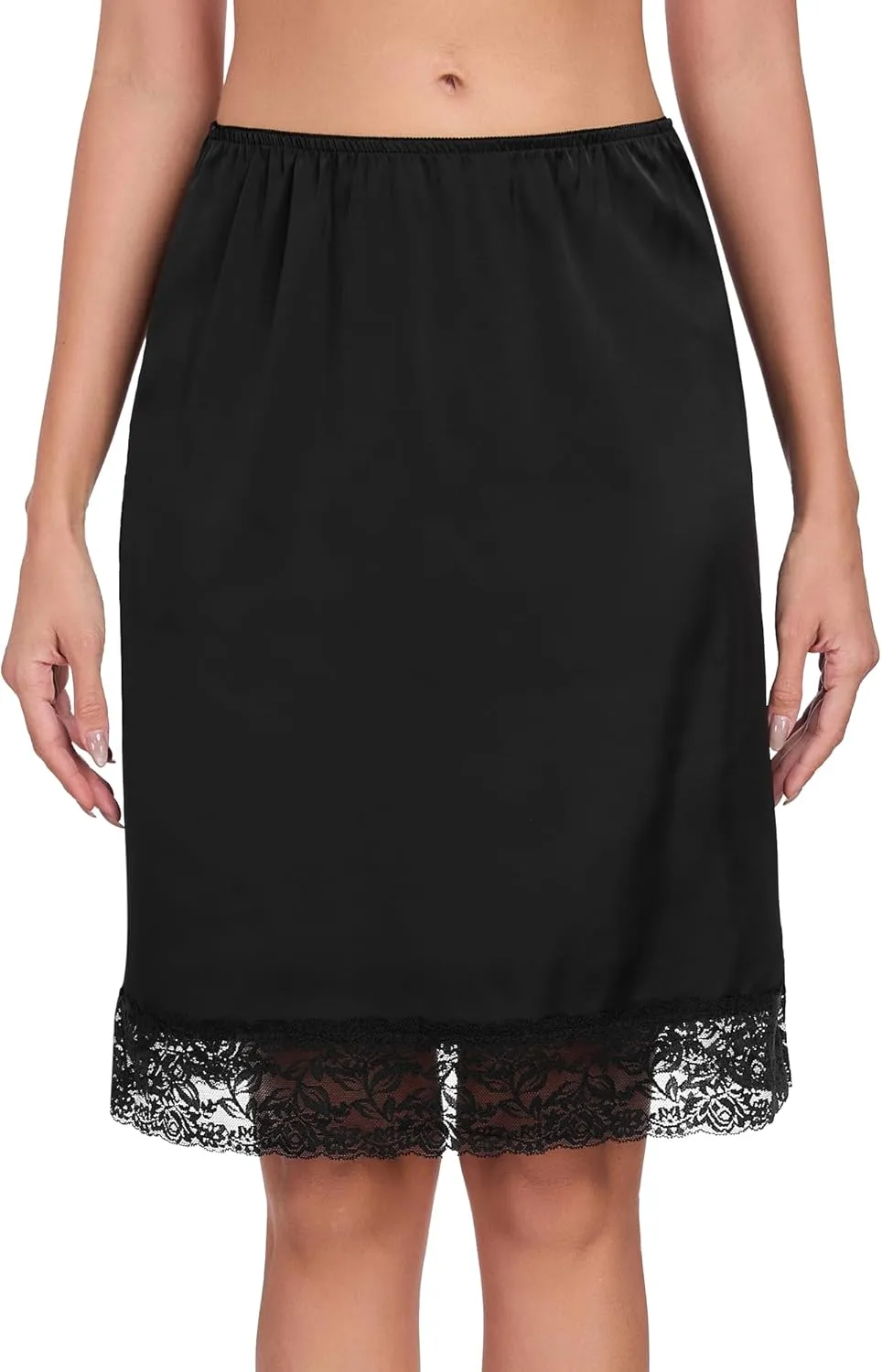 Women's Half Slip Under Skirts Slip for Dresses Lace Trim Under Dresses