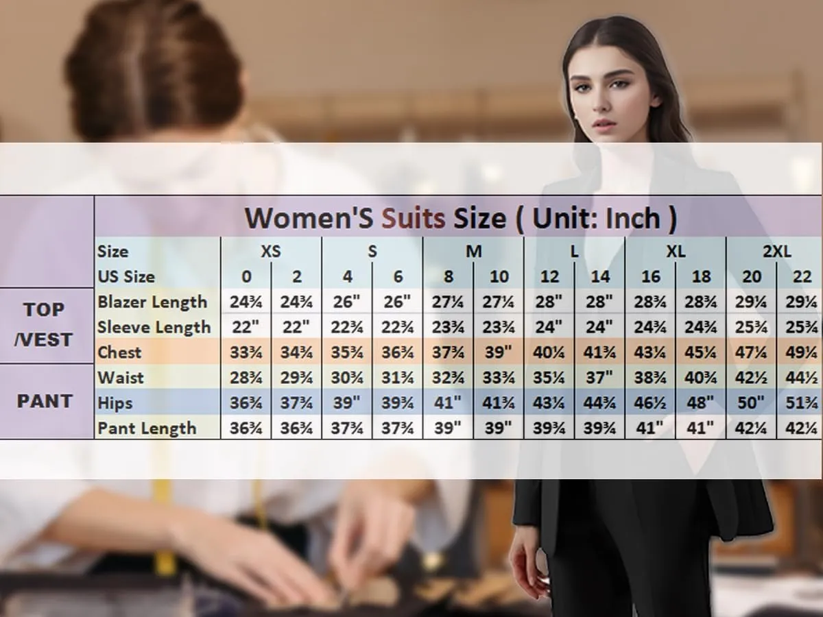 Women's Suiting Pantsuit Business Casual Outfits Women Work Office Pant Suits for Women 3 Piece Set