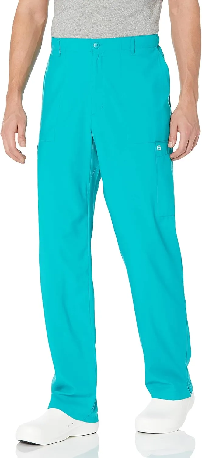 WonderWink Men's Flat Front Cargo Scrub Pant